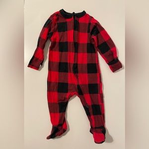 3-6 Month Buffalo Plaid Zipper Pj Sleeper